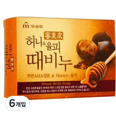 무궁화 허니앤율피 때비누, 100g, 6개