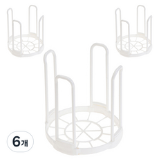 블럭마트 주방 다용도 그릇 정리대, 6개, 화이트