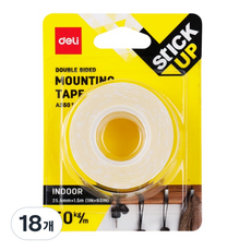 델리 폼 양면테이프 화이트 EA35011, 18개