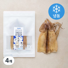 해선생 원양산 한마리 구룡포 건조 오징어 특대 (냉동), 95g, 4개