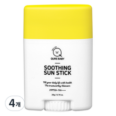 큐어베이비 수딩 선스틱 SPF50+ PA++++, 4개, 20g