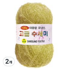 Yarna 大容量高級菜瓜布 100g, 160 橄欖黃油, 2個