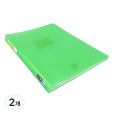 Alpha A4彩色活頁文件夾 40頁款, 淺綠色, 2個