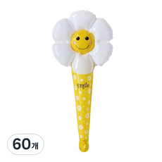 마켓감성 데이지 풍선막대, 화이트, 60개