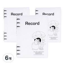 마켓감성 만화그림 노트, 힙스터오리, 6개