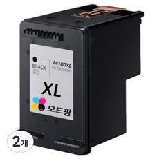 모드팜 M180 XL 삼성 SL-J1660 J1663 J1665 SL-J1770FW 프린터 호환 잉크, 검정, 2개