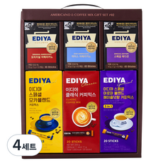 이디야 아메리카노&커피믹스 2호 선물세트, 4세트, 6종