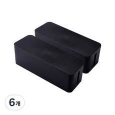 다니즈 멀티탭 정리함 대, 6개, 블랙