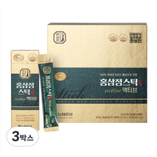 한삼인 홍삼정스틱 액티브 + 쇼핑백, 330ml, 3박스