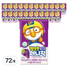 뽀로로 퍼니픽 포도 주스, 72개, 140ml
