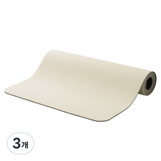 코멧 스포츠 TPE 투톤 요가매트 6 mm, 베이지+차콜, 3개