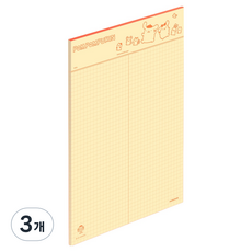 모트모트 산리오캐릭터즈 노트페이퍼, 2분할폼폼푸린, 40매, 3개