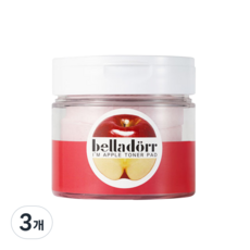 BellaDorr 蘋果日常去角質爽膚棉片 70片, 200g, 3個
