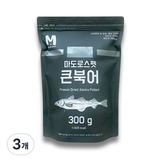 마도로스펫 반려동물 트릿 건조간식, 큰북어, 300g, 3개