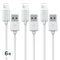 NUCLE 數據充電線 8-pin, 白色, 6個, 2m