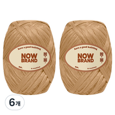 울클럽 NOWBRAND 고급 라피아 실 40g, 8번 무광, 6개