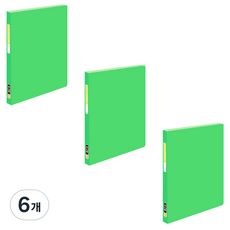 칼라칩 클리어화일 A5 40p, 연두, 6개