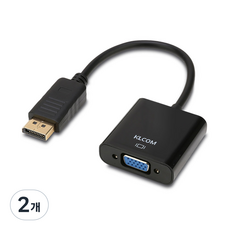 케이엘컴 DP to VGA 컨버터, KL123, 2개