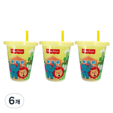 피셔프라이스 주스 빨대컵, 6개, 옐로우