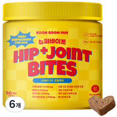 붐붐포 강아지 슈퍼바이트 영양제, 50정, 뼈/관절강화, 6개