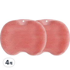 간지앳홈 발바닥 마사지 각질 스크럽 브러쉬 매트 2 핑크, 1개입, 4개