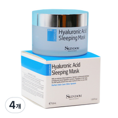 스킨덤 보습케어 히알루론산 로즈 슬리핑 마스크, 50ml, 4개