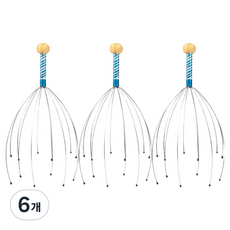 굿썸 優質頭部按摩器 12爪 22 x 6.6 cm, 6個, 不鏽鋼