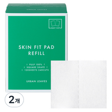 URBAN LEAVES 方形護膚棉補充包, 120入, 2個