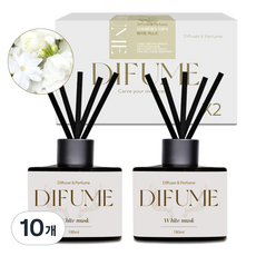 디씨네트워크 디퓸 디퓨저, 화이트머스크, 180ml, 10개