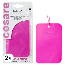 Mr&Mrs FRAGRANCE Cesare 卡片型多功能車用芳香劑, 2個, 柑橘與麝香