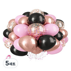만들하비 컨페티 풍선 30p 세트, 블랙핑크(랜덤발송), 5세트