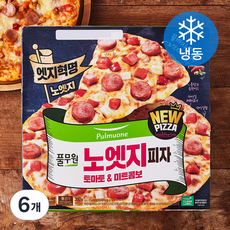 풀무원 노엣지피자 토마토 & 미트콤보 (냉동), 350g, 1개입, 6개
