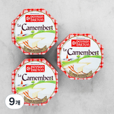 페이장브르통 까망베르치즈, 125g, 1개입, 9개