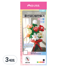 유니아트 F007 풍선 꽃다발 만들기 세트, 파스텔 혼합, 3세트