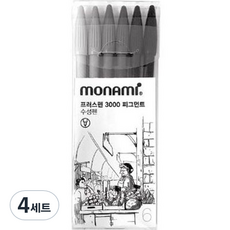 monAmi Pluspen彩色簽字筆組, 6種, 4個