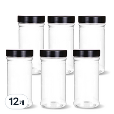 mir Farms 圓形黑色密封罐, 12個, 400ml