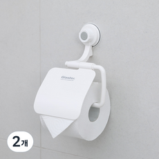 Glaster 免鑽孔衛生紙架 + 輔助貼片, 單一顏色, 2個