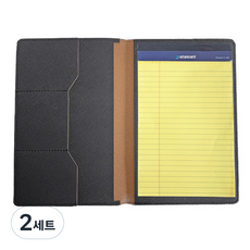 A5筆記本 + 封套組合, 黑色(封套), 2套