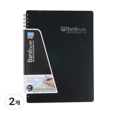 Alpha mall 文件夾 A4 30入, 黑色, 2個