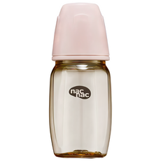 nac nac 妍心PPSU寬口奶瓶, 甜橙粉, 1個, 270ml