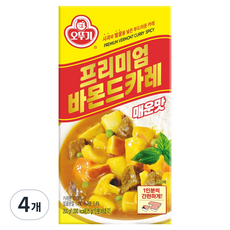 오뚜기 프리미엄 바몬드 고형 카레 매운맛, 4개, 200g