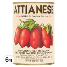 아띠아네제 산마르자노 토마토홀 DOP, 400g, 6개