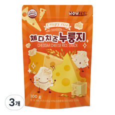 와우작 체다치즈 누룽지, 3개, 100g
