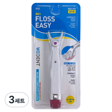 WEDENT 威登 Floss-easy 支架型牙線棒 中細線 粉紅色, 3套