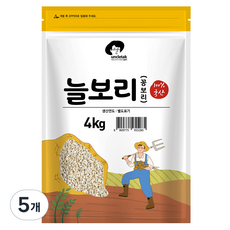 엉클탁 국산 늘보리 꽁보리, 4kg, 5개