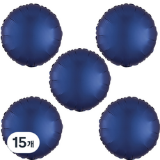 라운드 새틴럭스 은박 풍선 45cm, 네이비, 15개