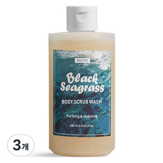 NACIFIC 黑海草身體磨砂沐浴乳 棉花麝香, 250ml, 3個