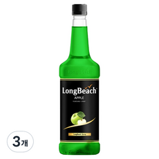 롱비치 과일 사과 카페 슈가 설탕 시럽, 3개, 740ml