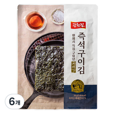 광천김 팬에서 직접 구워낸 파래 즉석구이김, 20g, 6개