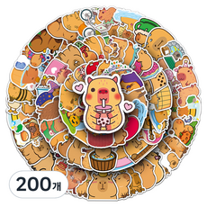 ARTJOY 水豚貼紙 A型, 200個, 混色